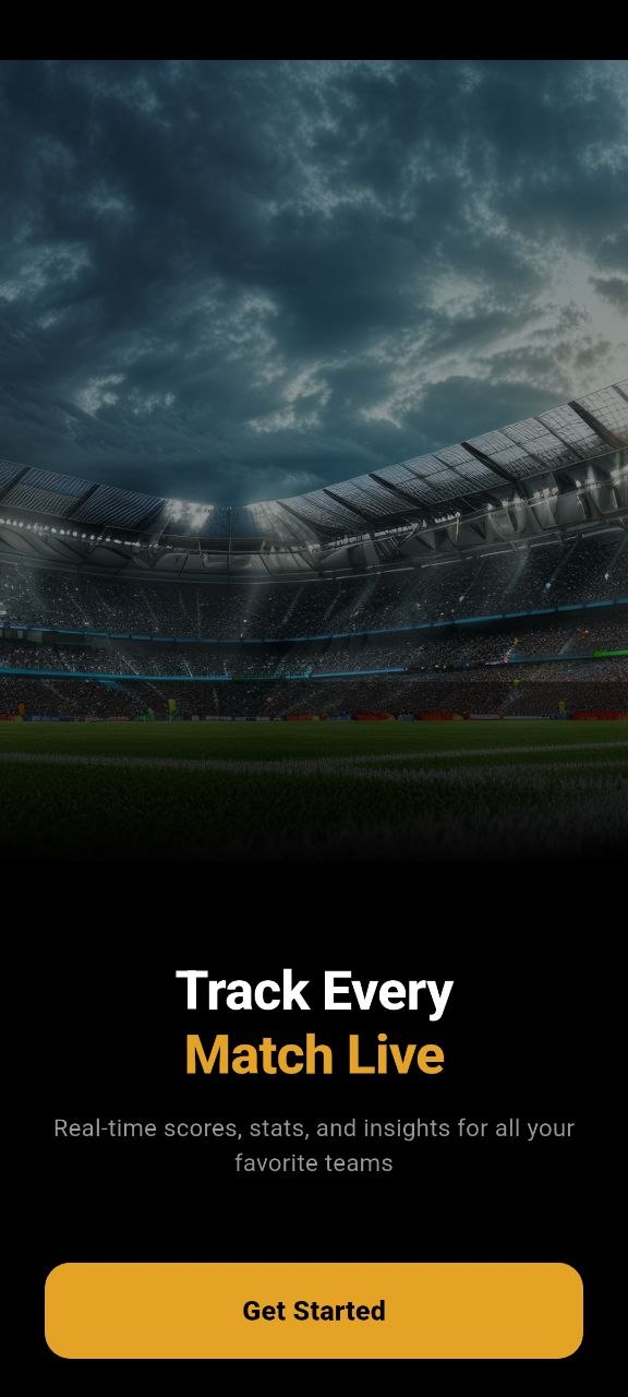 Live matches home screen